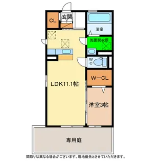 ルナ ラパンA【1階】の間取り