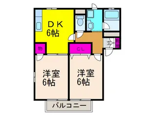 ファ-ストクライム2号棟【2階】の間取り