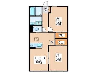 モンシャト-イズミ【1階】の間取り