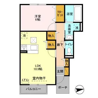 茨城県つくば市酒丸【アパート】の間取り