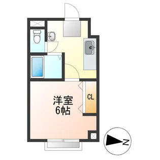 ドリームパレス荒楯【1階】の間取り