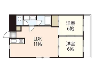 ロータスビル【4階】の間取り