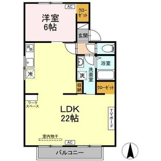 コーポラスU【1階】の間取り