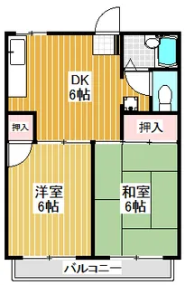 ムカイハラハイツA【1階】の間取り