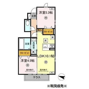 プレジール【1階】の間取り