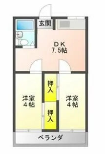 サンリッチ川北【2階】の間取り