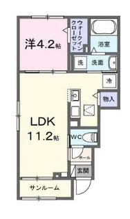 ファヴール駒場【1階】の間取り