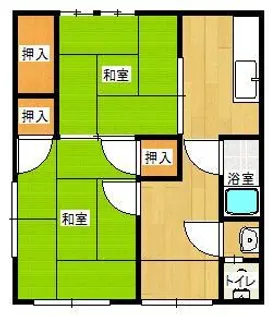 大倉アパート【1階】の間取り