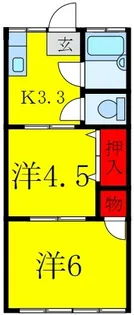 メジロハイツ【2階】の間取り