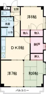 クレアつつじが丘【4階】の間取り