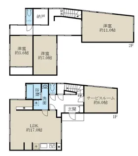 新潟県新潟市中央区万代6【一戸建】の間取り