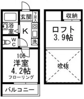東京都杉並区高円寺南5【アパート】の間取り