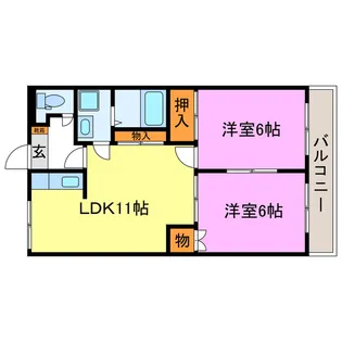 フィールドビレッジ【1階】の間取り