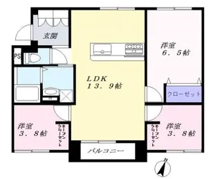サバーブテラス黒崎新町【3階】の間取り