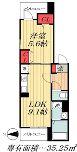 東京都江戸川区篠崎町4【アパート】の間取り