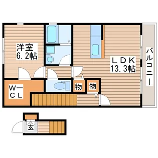 ハピネスII番館【2階】の間取り