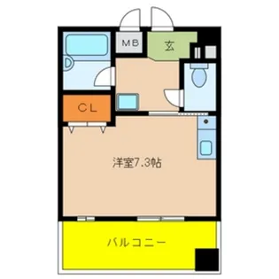 シュプレーム堺【8階】の間取り