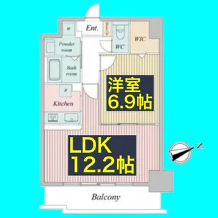 リバーコート砂田橋II【14階】の間取り