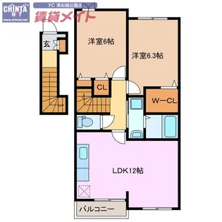 デーア・パラッツオ【2階】の間取り