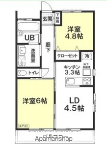 アーバニズム75A・B【1階】の間取り