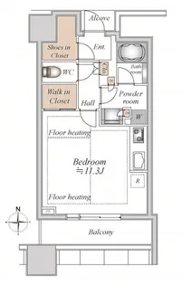白金ザ・スカイ West【8階】の間取り