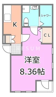 千葉県千葉市中央区神明町【アパート】の間取り