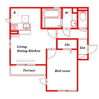 ヴィラ ウエストII【1階】の間取り