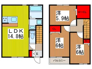 埼玉県さいたま市緑区大字三室【一戸建】の間取り