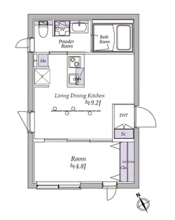 アトリオ北千住【1階】の間取り