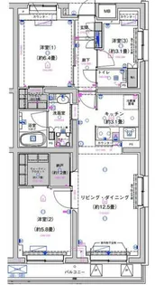 サステナブランシェ本行徳【1階】の間取り