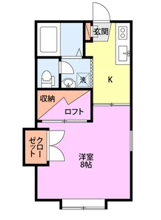 アコーダンス松田 B【2階】の間取り