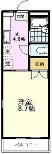 1Kの間取り画像