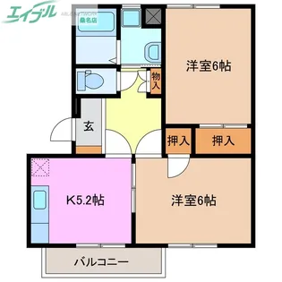 ラ・フォーレ星見ヶ丘II【2階】の間取り