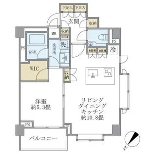 東京都目黒区三田2【マンション】の間取り