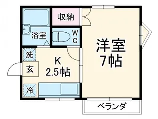 マリモサンハイツ【1階】の間取り