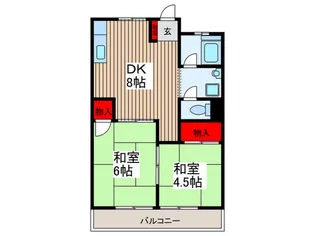戸山コーポ【3階】の間取り