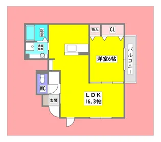 広島県東広島市八本松飯田7【アパート】の間取り