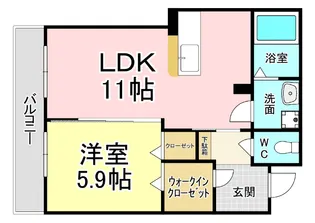 フレシール柳町【2階】の間取り
