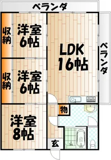 神岳第一ハイツ【5階】の間取り