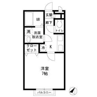 アドバンテージ稲毛【1階】の間取り
