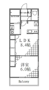 東京都台東区清川1【アパート】の間取り