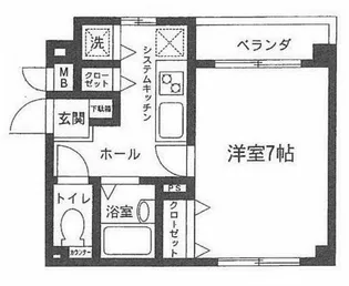 メリディアン八王子2【1階】の間取り