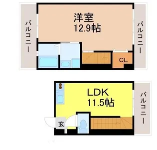 愛知県名古屋市東区泉2【マンション】の間取り