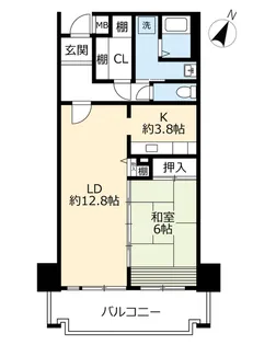 URキャナルタウンウェスト【6階】の間取り