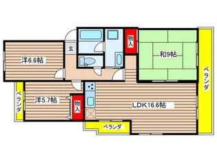 密柑山セピアコ-トの間取り