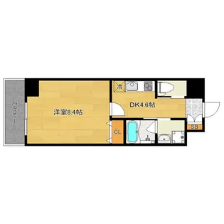 オアシス梅田【9階】の間取り