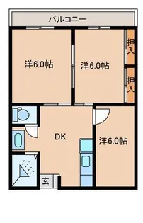 サンハイツ【2階】の間取り