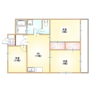 グリーンハイツたちばな【3階】の間取り