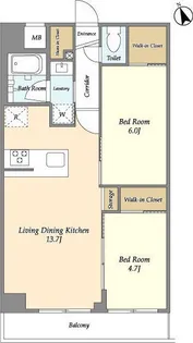 LaDouceur志茂【8階】の間取り
