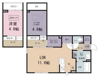 メゾン ド リーヴ【1階】の間取り